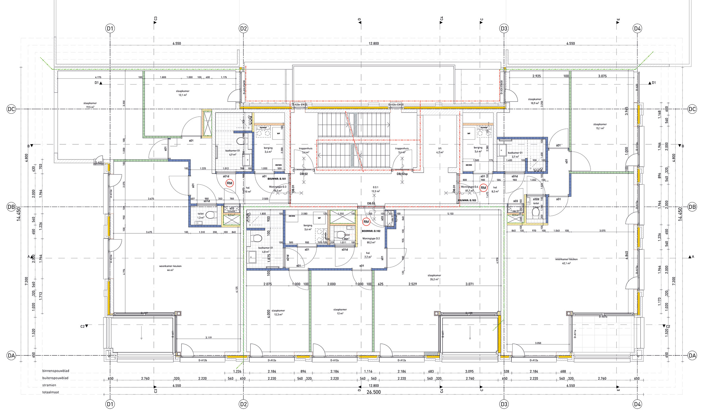 Spaendonk Tilburg Plattegrond 1e verdieping