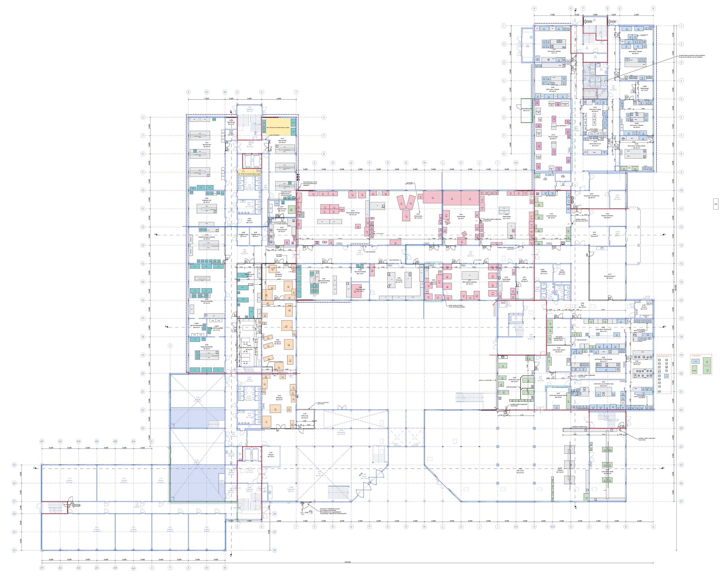 Vector TF gebouw TU/e, plattegrond BG