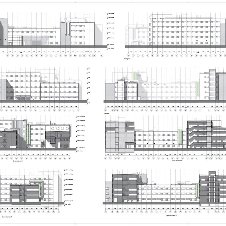 Vector TF gebouw TU/e, gevels