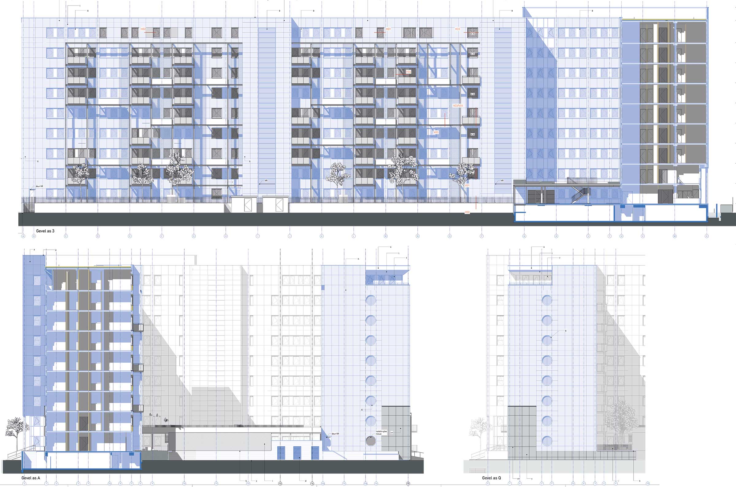 Project Verrijn Stuartlaan Gevelaanzicht