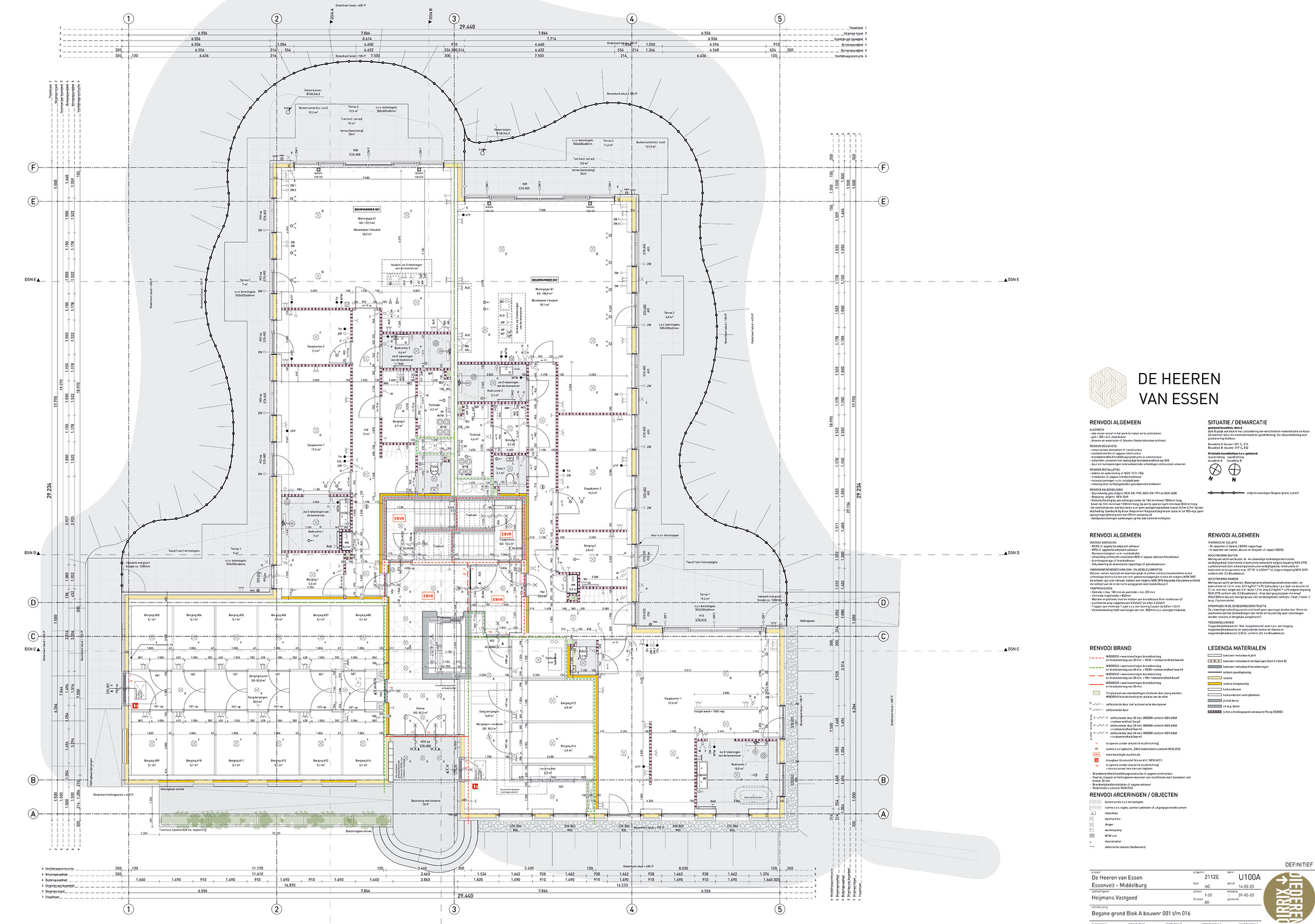 Essenvelt Heeren van Essen plattegrond begane grond